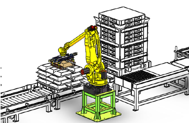 Unloading And Robotic Palletizing System
