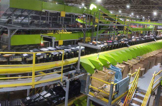 Double Layer Tilt Tray Sorter